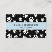 Muster von Pfoten, Hunde-Groomer, Hunde-Walker, Pe Visitenkarte (Vorderseite)