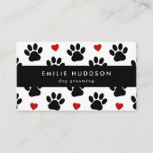 Muster von Pfoten, Hunde-Groomer, Hunde-Walker, Pe Visitenkarte (Vorderseite)