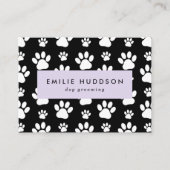 Muster von Pfoten, Hunde-Groomer, Hunde-Walker, Pe Visitenkarte (Vorderseite)