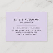Muster von Pfoten, Hunde-Groomer, Hunde-Walker, Pe Visitenkarte (Rückseite)