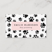 Muster von Pfoten, Hunde-Groomer, Hunde-Walker, Pe Visitenkarte (Vorderseite)
