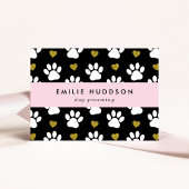 Muster von Pfoten, Hunde-Groomer, Hunde-Walker, Pe Visitenkarte