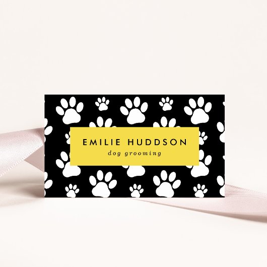 Muster von Pfoten, Hunde-Groomer, Hunde-Walker, Pe Visitenkarte