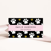 Muster von Pfoten, Hunde-Groomer, Hunde-Walker, Pe Visitenkarte