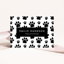 Muster von Pfoten, Hunde-Groomer, Hunde-Walker, Pe