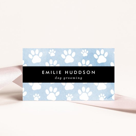 Muster von Pfoten, Hunde-Groomer, Hunde-Walker, Pe Visitenkarte