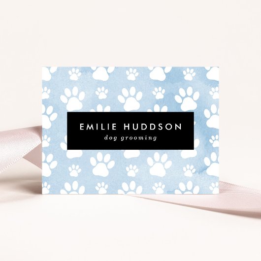 Muster von Pfoten, Hunde-Groomer, Hunde-Walker, Pe Visitenkarte