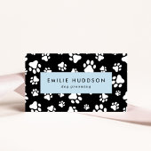 Muster von Pfoten, Hunde-Groomer, Hunde-Walker, Pe Visitenkarte