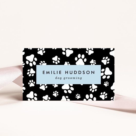 Muster von Pfoten, Hunde-Groomer, Hunde-Walker, Pe Visitenkarte