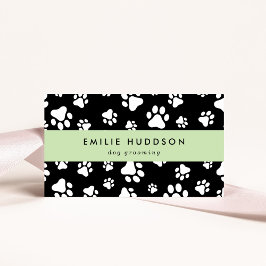 Muster von Pfoten, Hunde-Groomer, Hunde-Walker, Pe Visitenkarte