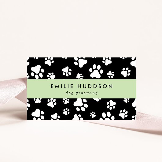 Muster von Pfoten, Hunde-Groomer, Hunde-Walker, Pe Visitenkarte