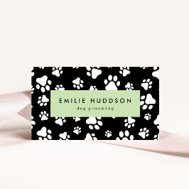 Muster von Pfoten, Hunde-Groomer, Hunde-Walker, Pe Visitenkarte