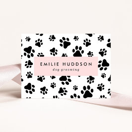 Muster von Pfoten, Hunde-Groomer, Hunde-Walker, Pe Visitenkarte