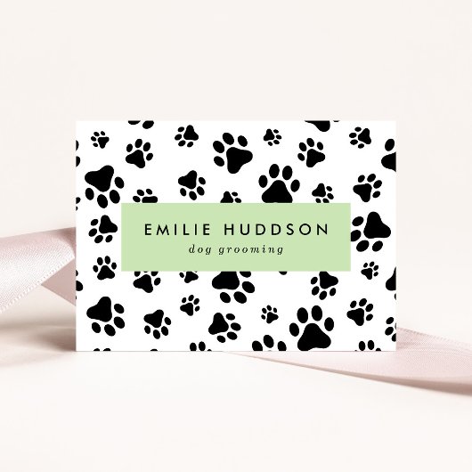 Muster von Pfoten, Hunde-Groomer, Hunde-Walker, Pe Visitenkarte