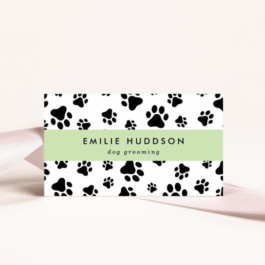 Muster von Pfoten, Hunde-Groomer, Hunde-Walker, Pe Visitenkarte