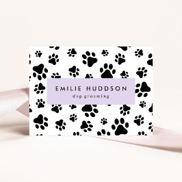 Muster von Pfoten, Hunde-Groomer, Hunde-Walker, Pe Visitenkarte