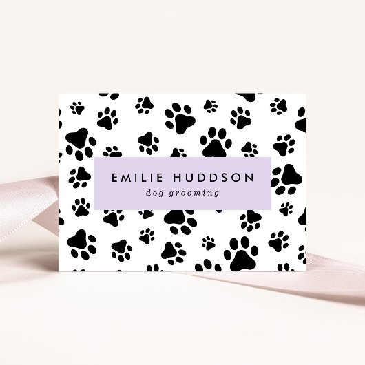 Muster von Pfoten, Hunde-Groomer, Hunde-Walker, Pe Visitenkarte