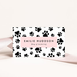 Muster von Pfoten, Hunde-Groomer, Hunde-Walker, Pe Visitenkarte