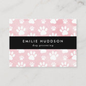 Muster von Pfoten, Hunde-Groomer, Hunde-Walker, Pe Visitenkarte (Vorderseite)