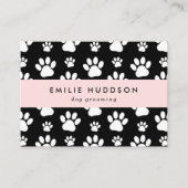 Muster von Pfoten, Hunde-Groomer, Hunde-Walker, Pe Visitenkarte (Vorderseite)