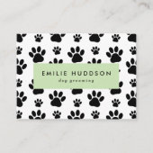 Muster von Pfoten, Hunde-Groomer, Hunde-Walker, Pe Visitenkarte (Vorderseite)