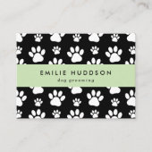Muster von Pfoten, Hunde-Groomer, Hunde-Walker, Pe Visitenkarte (Vorderseite)