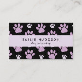 Muster von Pfoten, Hunde-Groomer, Hunde-Walker, Pe Visitenkarte (Vorderseite)