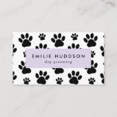 Muster von Pfoten, Hunde-Groomer, Hunde-Walker, Pe Visitenkarte (Vorderseite)