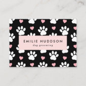 Muster von Pfoten, Hunde-Groomer, Hunde-Walker, Pe Visitenkarte (Vorderseite)