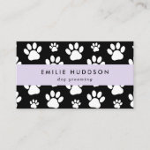 Muster von Pfoten, Hunde-Groomer, Hunde-Walker, Pe Visitenkarte (Vorderseite)