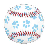 Muster von Pfoten, Hundeschäben, blaue Baby-Paws Baseball (Vorderseite)