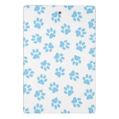 Muster von Pfoten, Hundeschäben, blaue Baby-Paws Mini Klemmbrett (Rückseite)