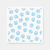 Muster von Pfoten, Hundeschäben, blaue Baby-Paws Serviette (Vorderseite)
