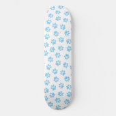 Muster von Pfoten, Hundeschäben, blaue Baby-Paws Skateboard (Vorderseite)