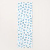 Muster von Pfoten, Hundeschäben, blaue Baby-Paws Yogamatte (Rückseite)