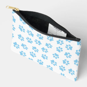 Muster von Pfoten, Hundeschäben, blaue Baby-Paws Zubehörtasche