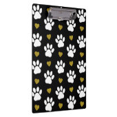 Muster von Pfoten, Hundeschäben, weißen Pfoten, go Klemmbrett (Rechts)