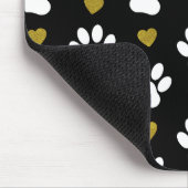 Muster von Pfoten, Hundeschäben, weißen Pfoten, go Mousepad (Ecke)