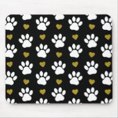 Muster von Pfoten, Hundeschäben, weißen Pfoten, go Mousepad (Vorne)