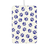 Muster von Pfoten, Hundeschäften, blaue Navy-Paws Autolufterfrischer (Vorderseite)