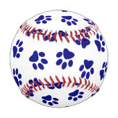 Muster von Pfoten, Hundeschäften, blaue Navy-Paws Baseball (Rückseite)