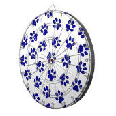 Muster von Pfoten, Hundeschäften, blaue Navy-Paws Dartscheibe (Vorderseite rechts)