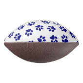 Muster von Pfoten, Hundeschäften, blaue Navy-Paws Football (Gedreht 90)