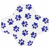 Muster von Pfoten, Hundeschäften, blaue Navy-Paws Fußball (Flach)