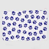 Muster von Pfoten, Hundeschäften, blaue Navy-Paws Golfhandtuch (Horizontal)