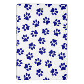 Muster von Pfoten, Hundeschäften, blaue Navy-Paws Mini Klemmbrett (Rückseite)