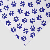 Muster von Pfoten, Hundeschäften, blaue Navy-Paws Seidenpapier (Ausschnitt)