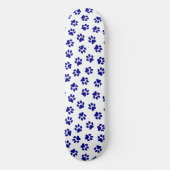 Muster von Pfoten, Hundeschäften, blaue Navy-Paws Skateboard (Vorderseite)