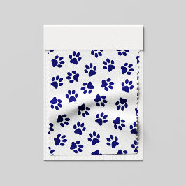 Muster von Pfoten, Hundeschäften, blaue Navy-Paws Stoff