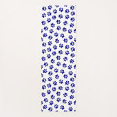 Muster von Pfoten, Hundeschäften, blaue Navy-Paws Yogamatte (Vorderseite)